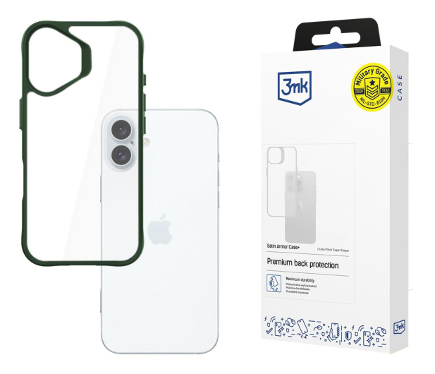 3MK Satin Armor Case+ do iPhone 16 Plus Green 5903108597814 - 1277743 - zdjęcie